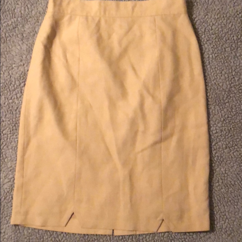 Mustard Pencil Skirt